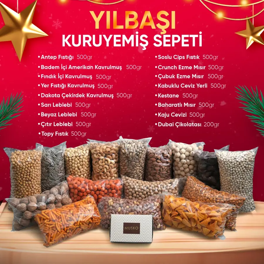 Yılbaşı Kuruyemiş Sepeti - 1